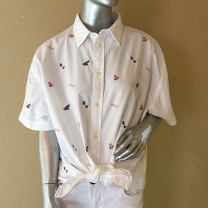 POLO Ralph Lauren | Embroidered Relaxed Fit Short Sleeve Button Up Shirt